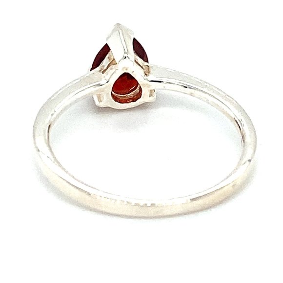 Pyrope Garnet 1.15ct Platinum Solid Silver Ring - Picture 4 of 6
